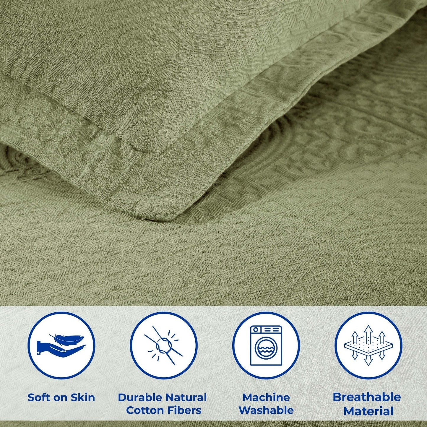 Superior Fleur De Lis Cotton Decorative Bedspread Set