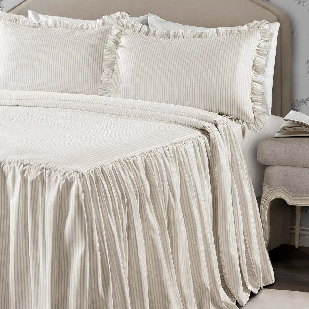 The Gray Barn Lazy Acres Ticking Stripe Bedspread Set