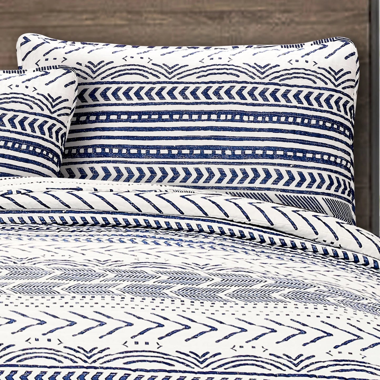 Lush Decor Hygge Geometric Pattern 3-piece Quilt Set