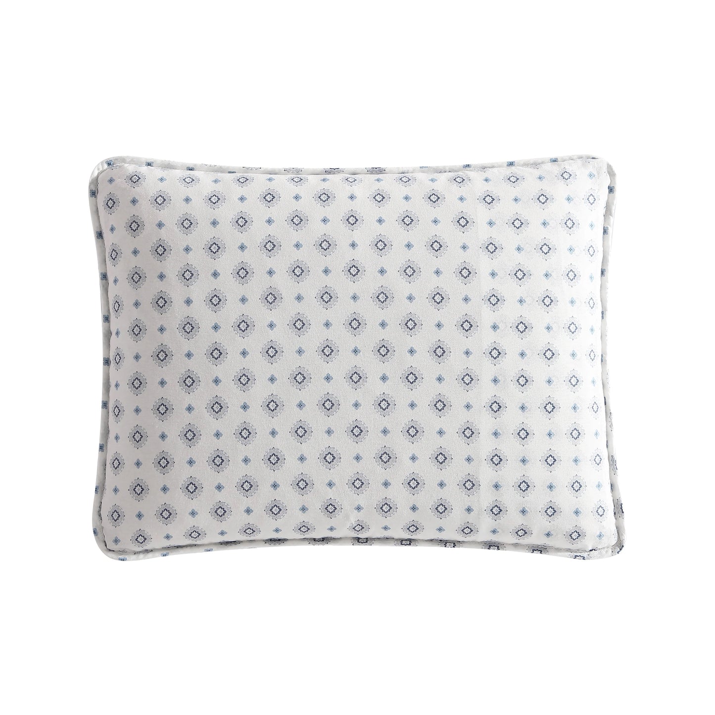 Stone Cottage Bexley Block Print Cotton Blue 4 Piece Quilt Bonus Set