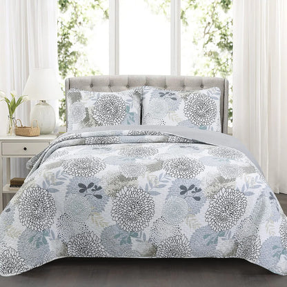 Copper Grove Dehiwala Floral Cotton 3-piece Quilt Bedding Set
