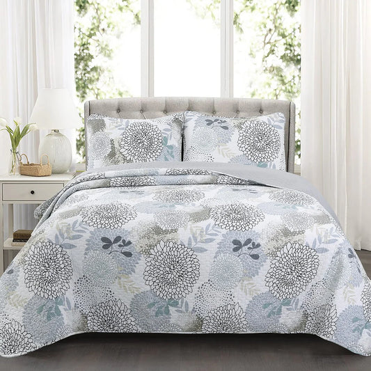 Copper Grove Dehiwala Floral Cotton 3-piece Quilt Bedding Set