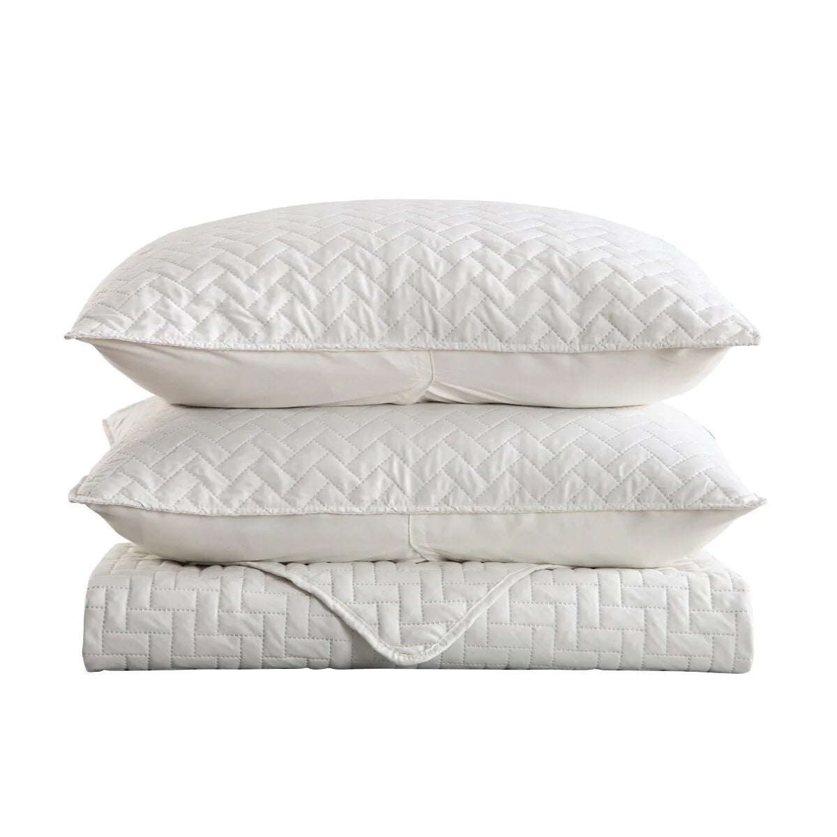 3-piece Fashionable Solid Embossed Quilt Set Bedspread Cover