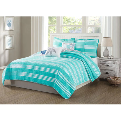 Quaint Home Kai Reversible 5-Piece Quilt Set