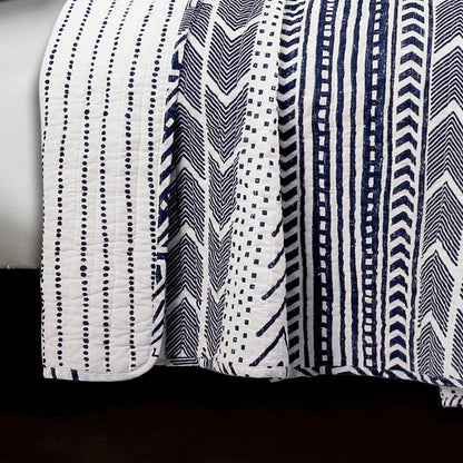 Lush Decor Hygge Geometric Pattern 3-piece Quilt Set