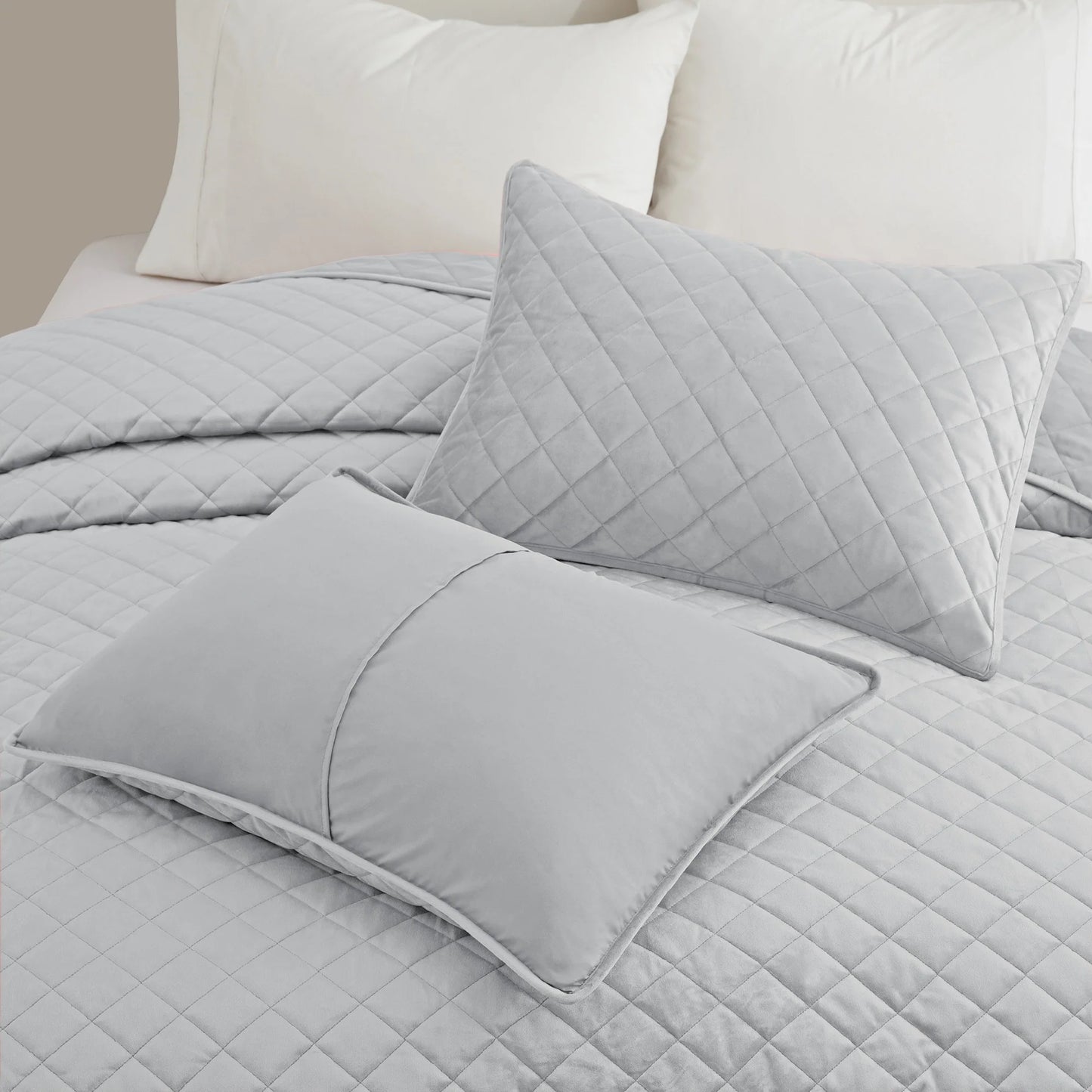 3-Piece Reversible Ultra Lighweight Coverlet Premium Microfiber Bedspread Quilt Set