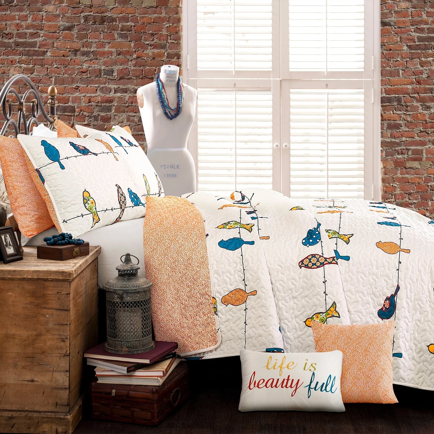 Lush Decor Rowley Birds 7 Piece Quilt Set