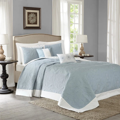 Madison Park Stanton Reversible Oversized 5-piece Bedspread Quilt Set with Matching Shams