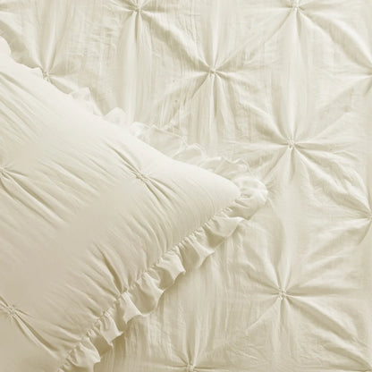 The Gray Barn Lazy Acres Pintuck Ruffle Skirt Bedspread Set
