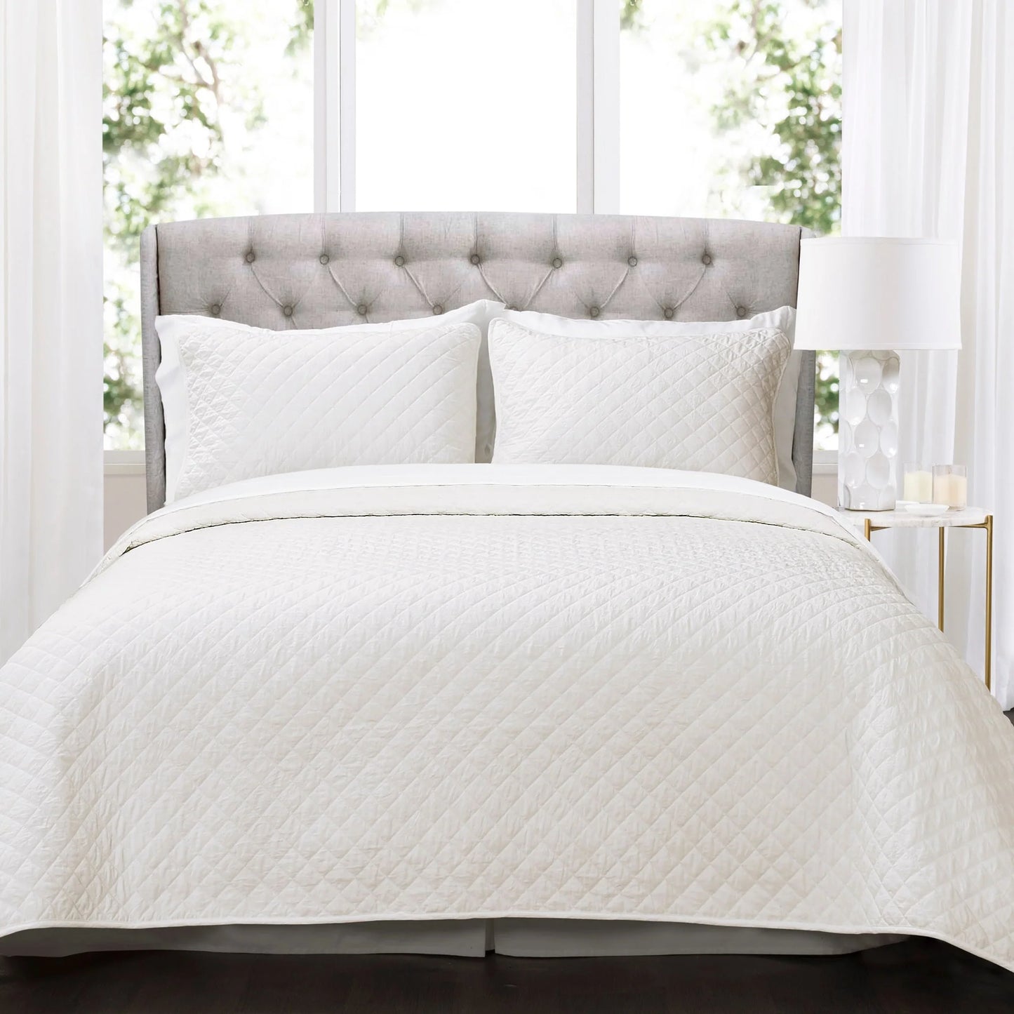 Copper Grove Balm Diamond Oversized Cotton 3-piece Quilt Set