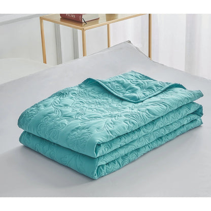 Sophia & William 2/3 Pieces Quilt Set, Reversible Microfiber Bedding Bedspread Coverlet Set