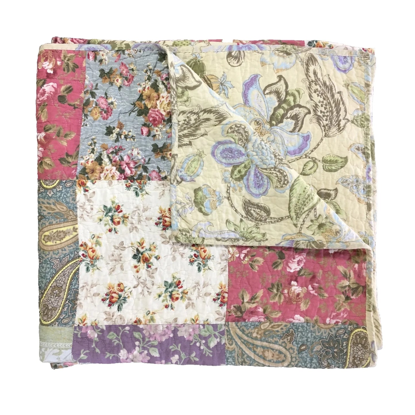 Greenland Home Fashions Blooming Prairie 100% Cotton Authentic Patchwork Bedspread Set