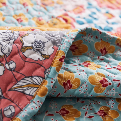 Barefoot Bungalow Carlie Modern Calico Reversible Cotton Quilt Set