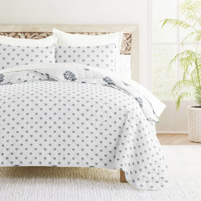 Becky Cameron All Season 3 Piece Striped Reversible Quilt Set
