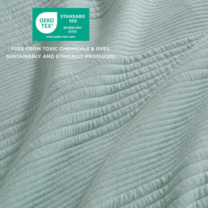 Linery & Co. Cotton Blend Jersey Knit Channel Stitch Quilt Set