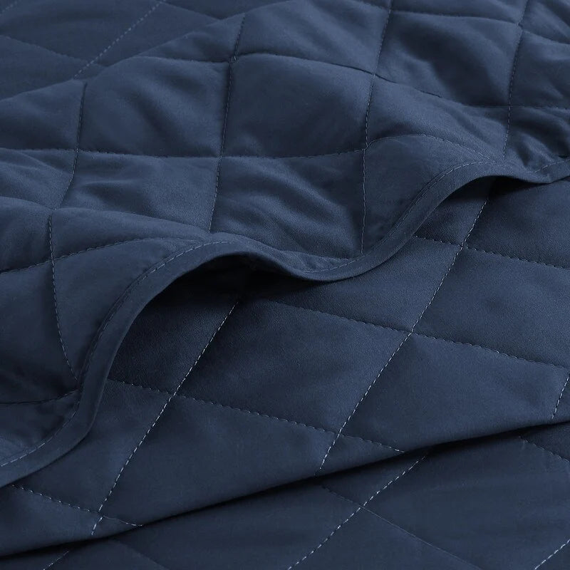 Modern Ultra Soft Microfiber Traditional Diamond Quilting Coverlet Quilt Set