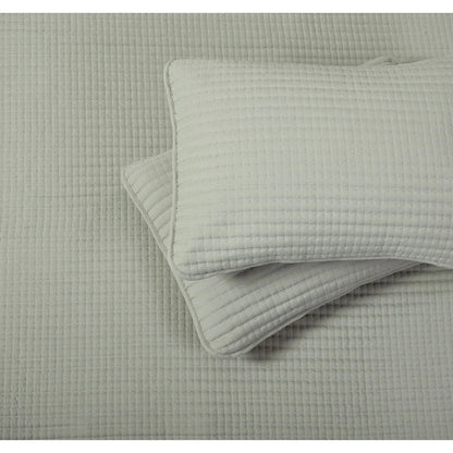 Nanshing Cassidy 7 Piece Solid Color Waffle Quilt Set