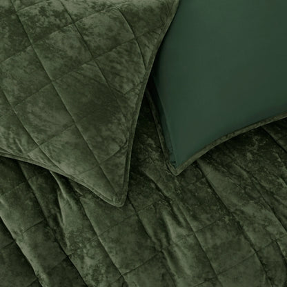 Wonderful Diamond Velvet 3 Piece Quilt Set