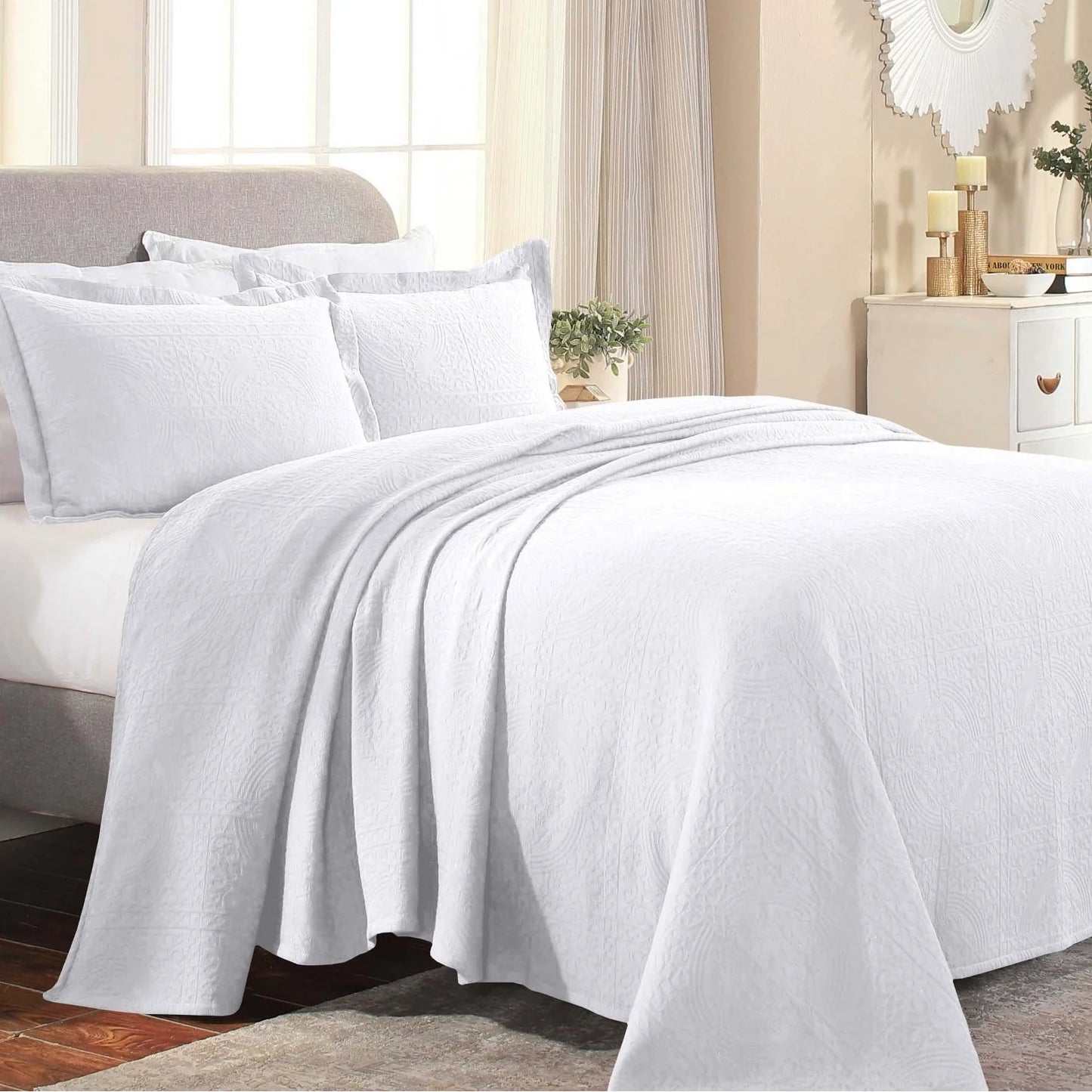 Superior Fleur De Lis Cotton Decorative Bedspread Set