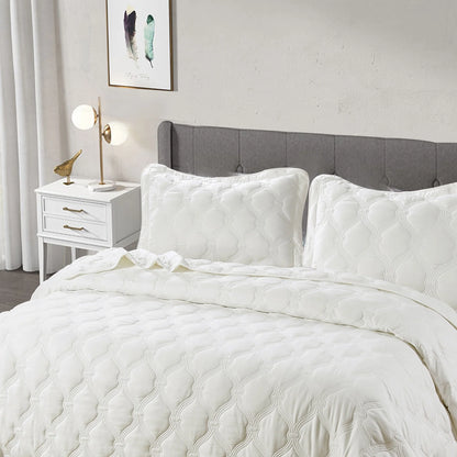 Home Soft Things 3 Piece Oversized Bradly Down Alternative Quilts Set