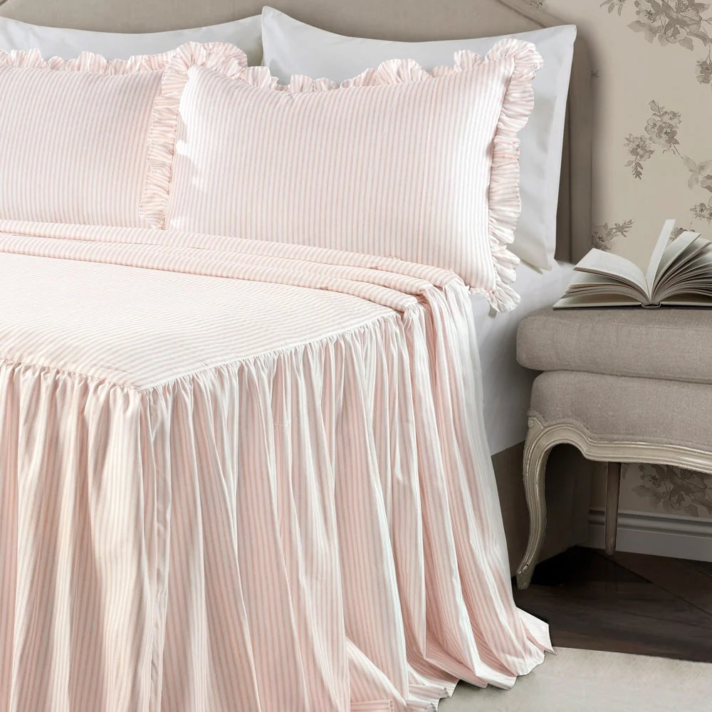 The Gray Barn Lazy Acres Ticking Stripe Bedspread Set