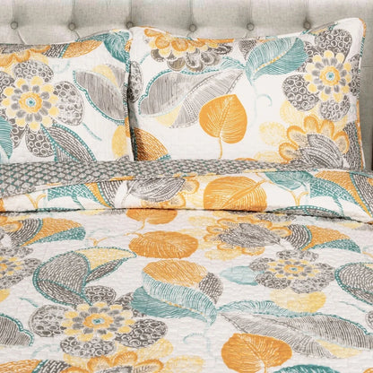 The Curated Nomad La Boheme 3-piece Floral Quilt Set