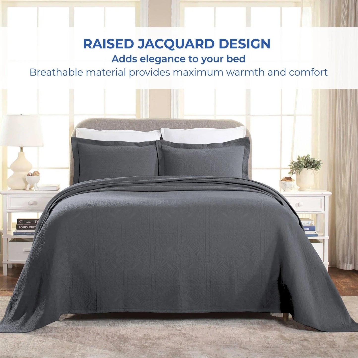 Superior Fleur De Lis Cotton Decorative Bedspread Set