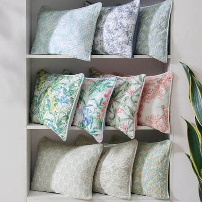 Tommy Bahama Pineapple Bloom Cotton Reversible Green Quilt Set