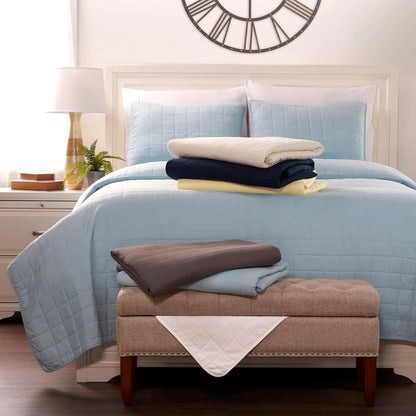 Luxury Ultra Soft Square Quilted Coverlet Set