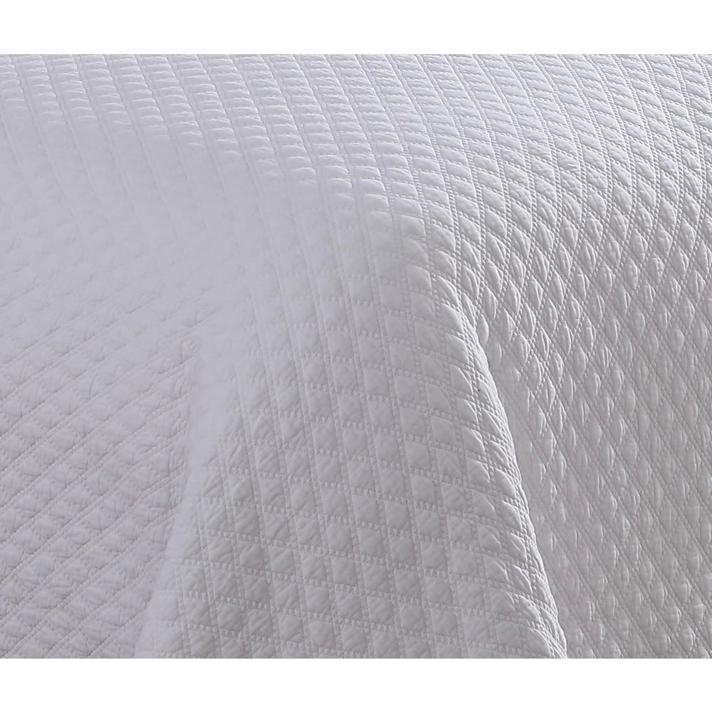 Copper Grove Verbena Diamond Stitch Cotton Quilt Set