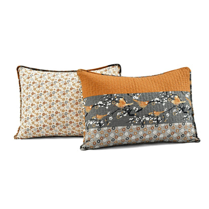 The Curated Nomad La Boheme Floral Cottage 3-piece Striped Quilt Set