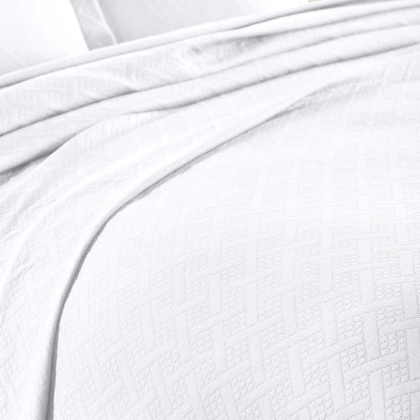 Superior Basketweave Cotton Decorative Bedspread Set