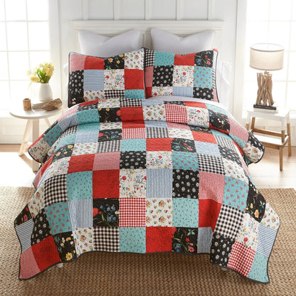 Donna Sharp Wild One Patch 3 PC Cotton Quilt Set