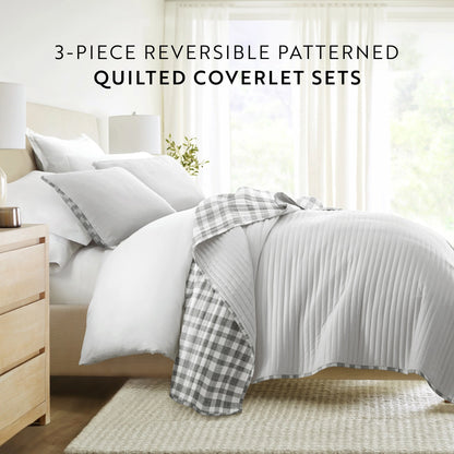 Becky Cameron All Season 3 Piece Reversible Patterned Quilt Set