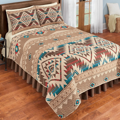 Reversible Southwest Geometric Aztec Quilt