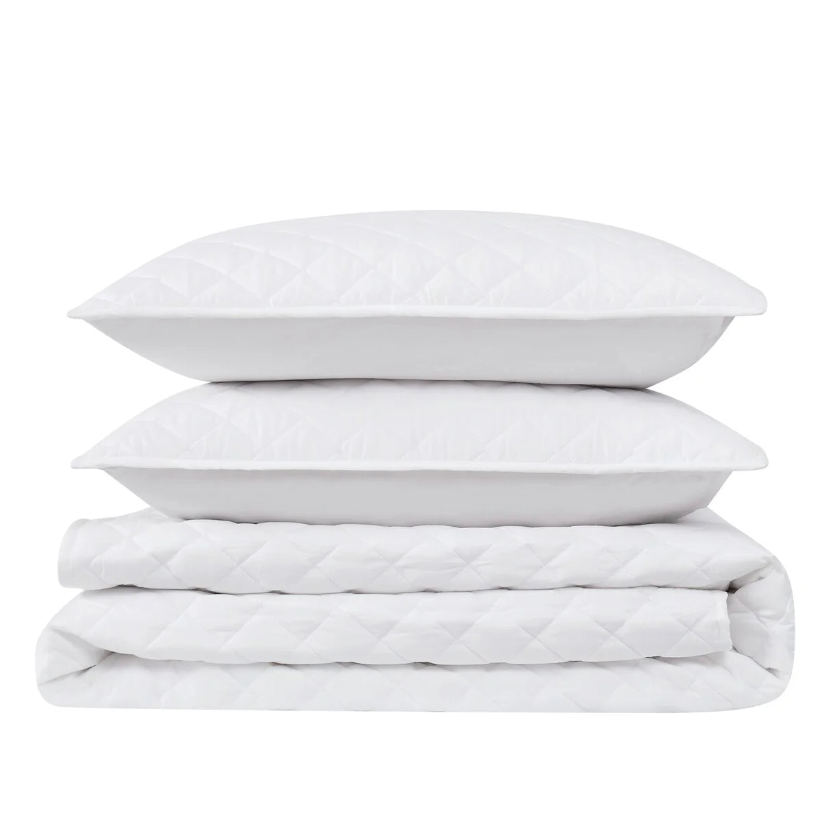 Cannon Solid Oversized Percale 3 Piece Quilt Set