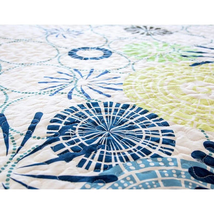 Rachel Oversized Geometric Floral Quilt Set