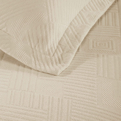 Superior Geometric Fret Cotton Decorative Bedspread Set