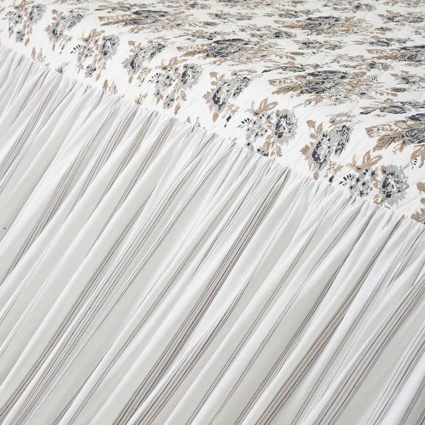 Annie Floral Coverlet- Blue or Portabella