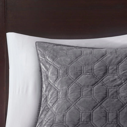 Madison Park Emery 3 Piece Velvet Quilt Set