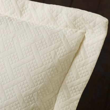 Superior Basketweave Cotton Decorative Bedspread Set