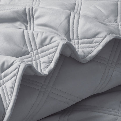 Down Alternative Quilted Oversized Charleston 3 Piece Comforter Set