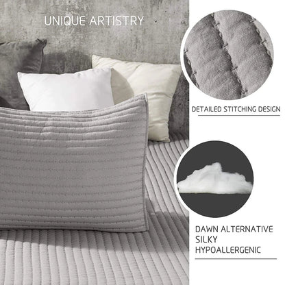 KASENTEX Quilt Set Soft Bedspread - Light Weight, Stone Washed, Down Alternative Fill, Machine Washable