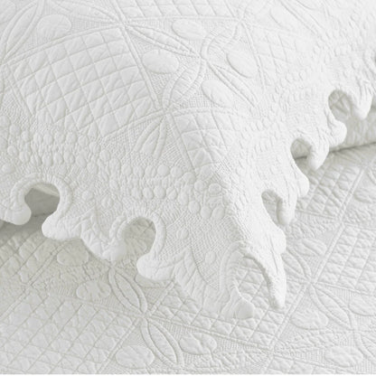 MarCielo 3PCS 100% Cotton Oversized Bedspread Set Coverlet Quilt Set TW