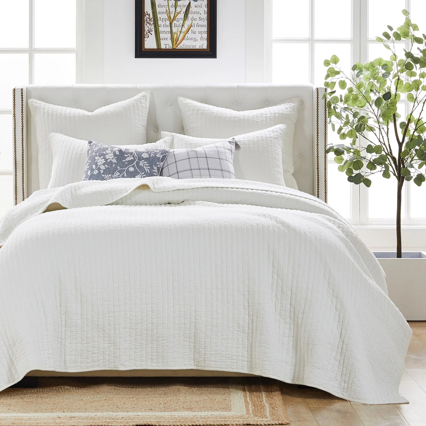 Greenland Home Textured Fashion Finely Stitched Quilted Coverlet Set