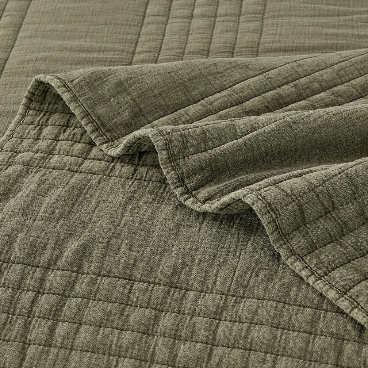 Stonewash Classic Cotton Quilt & Coverlet Set
