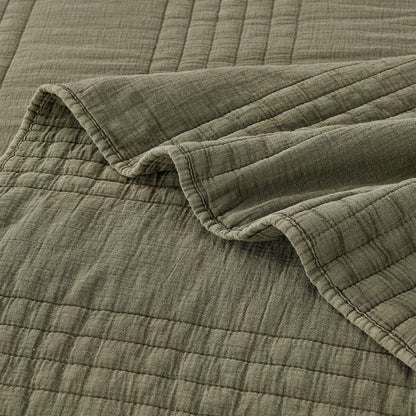 Stonewash Classic Cotton Quilt & Coverlet Set