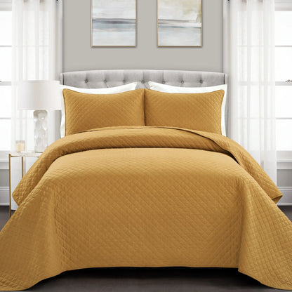Copper Grove Balm Diamond Oversized Cotton 3-piece Quilt Set