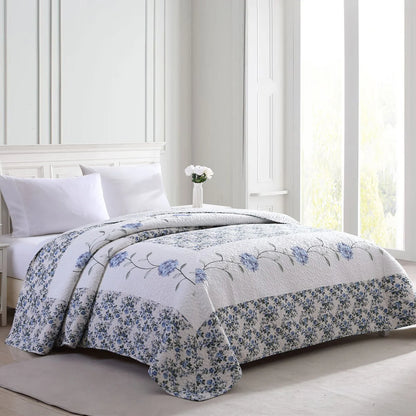 Carnation Embroidered Bedspread