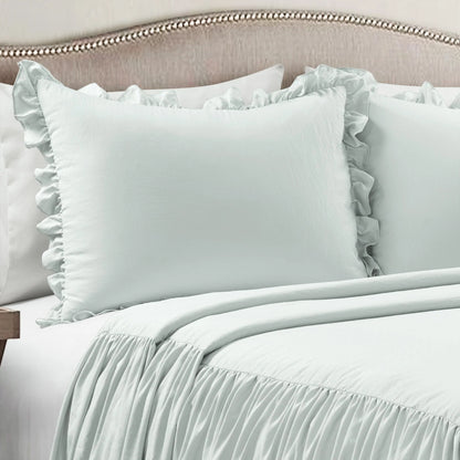 Lush Decor Ruffle Skirt Bedspread Sea Salt 3 Piece Set